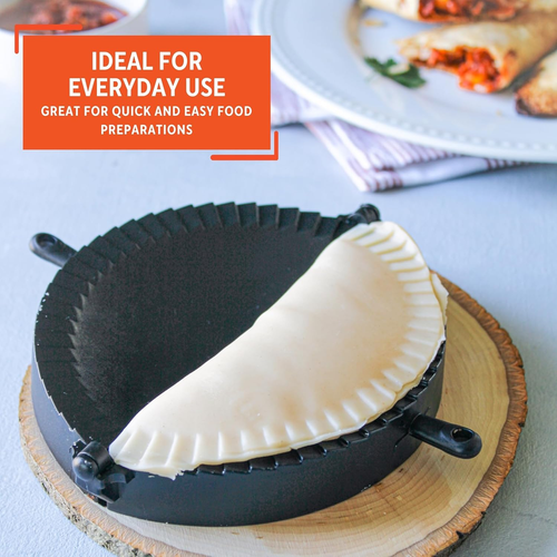 USA Jumbo IMU-71006W Easy to Use Plastic Empanada Mold, Black - Picture 7 of 12