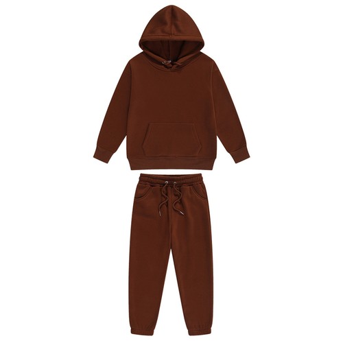 Kids Boys Girls Hoodie with Sweatpants Two-Piece Sport Suit Long Sleeve Hoodies - Picture 11 of 42