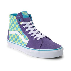 light purple checkerboard vans