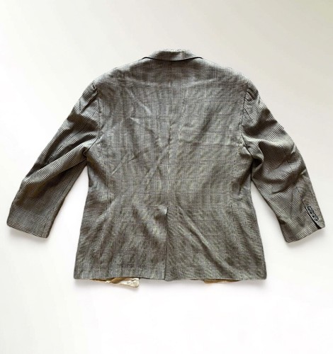 Herren Levine Holz Anzug Jacke; karierter Blazer; Größe 44 normal - Bild 2 von 5