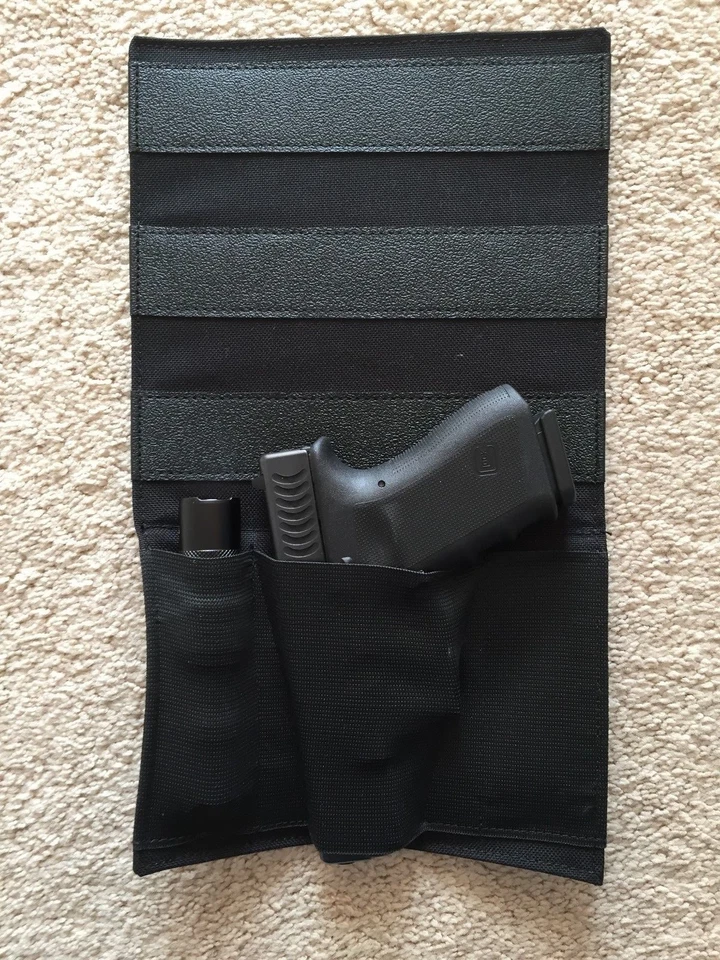 Bed holster rack bedside mattress couch tactical gun 2 magazine AMBIDEXETROUS - Image 3 of 4