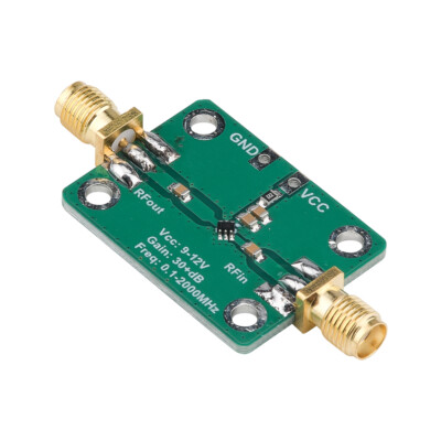 DC9-12V Radio Frequency Wideband Amplifier Low-Noise LNA (0.1-2000MHz Gain 32dB)