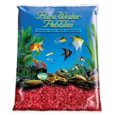 Pure Water Pebbles Aquarium Gravel - Currant Red (25 lbs (3.1-6.3 mm Grain))