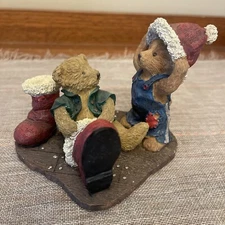 Russ Berrie & Co, Bears From The Past "Finding Santa's Stuff  Item 16807 3 1/2"T
