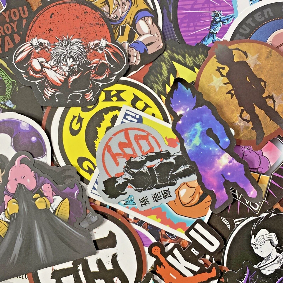 Paquete de 100 calcomanías súper pegatinas para teléfono de monopatín portátil Dragon Ball Z DBZ GT Foto 4 de 4