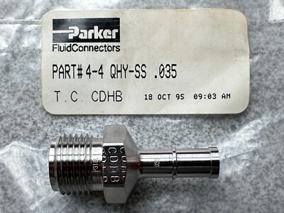 Parker Ultraseal O-ring Face Seal Stainless Fitting Connector 4-4 QHY-SS .035
