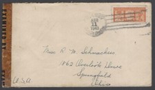 AOP2 Dominican Republic WW2 World War 2 censored cover to USA