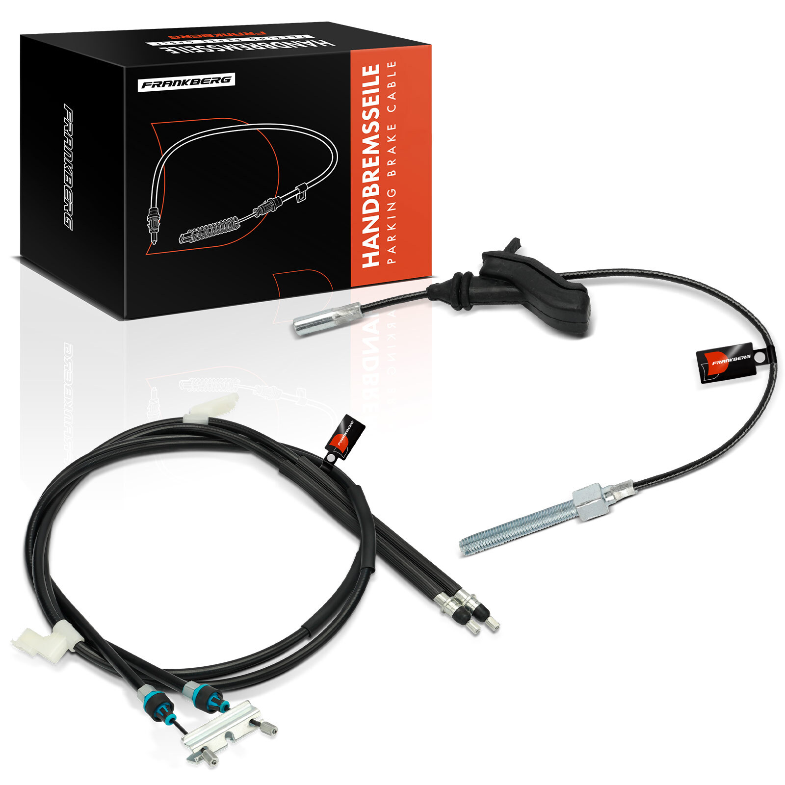 FRANKBERG 2x Parking Brake Cable for Volvo V50 545 2003-2012 S40 Front and Rear