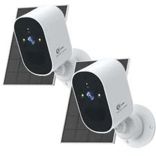 2pc WiFi Solar Camera 4MP Wireless Camera Solar Powered Security Camera Outdoor