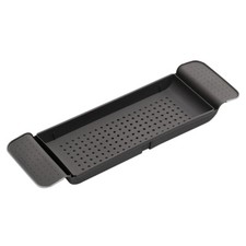 Bath Rack Extendable Over Bathtub Rack Plastic Shelf Wine Soap Holder Caddy Tray