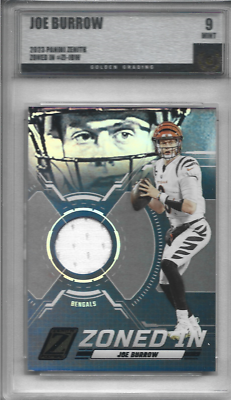 2023 Panini Zenith - Zoned in Joe Burrow #ZI-JBW (MEM) for sale