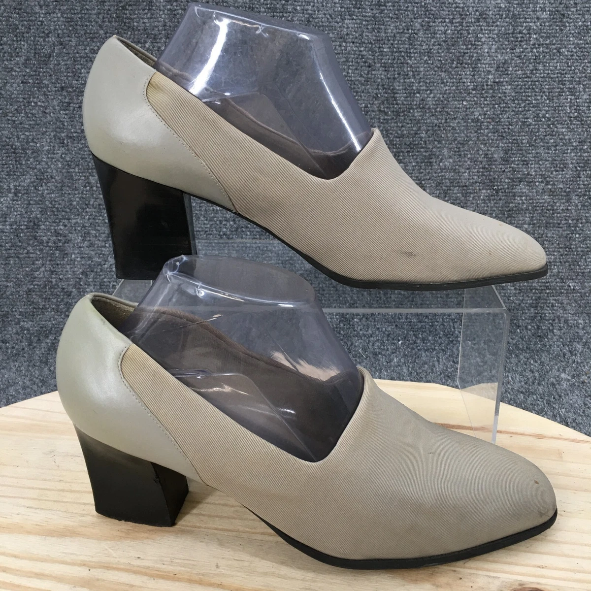 Naturalizer Pumps Womens 9M Gray Slip On Block Heels Casual