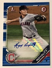 2019 Bowman 1st Alex Royalty Prospect Paper Blue Auto Autograph #d /150 Indians