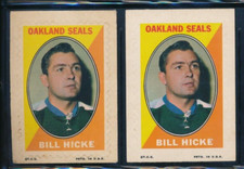 lot 1970-71 Topps Sticker Stamps Bill Hicke Oakland Seals