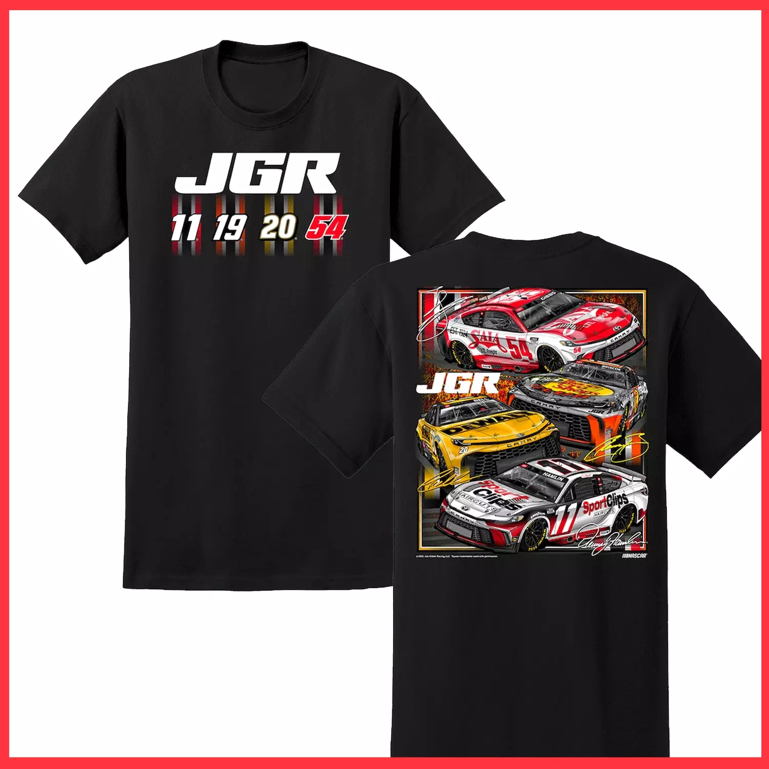 Joe Gibbs Racing Joe Gibbs Racing Team Collection Black Car T-Shirt
