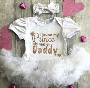 Father/'s Day Gold Glitter Name has a Hero Daddy PERSONALISED DADDY TUTU ROMPER