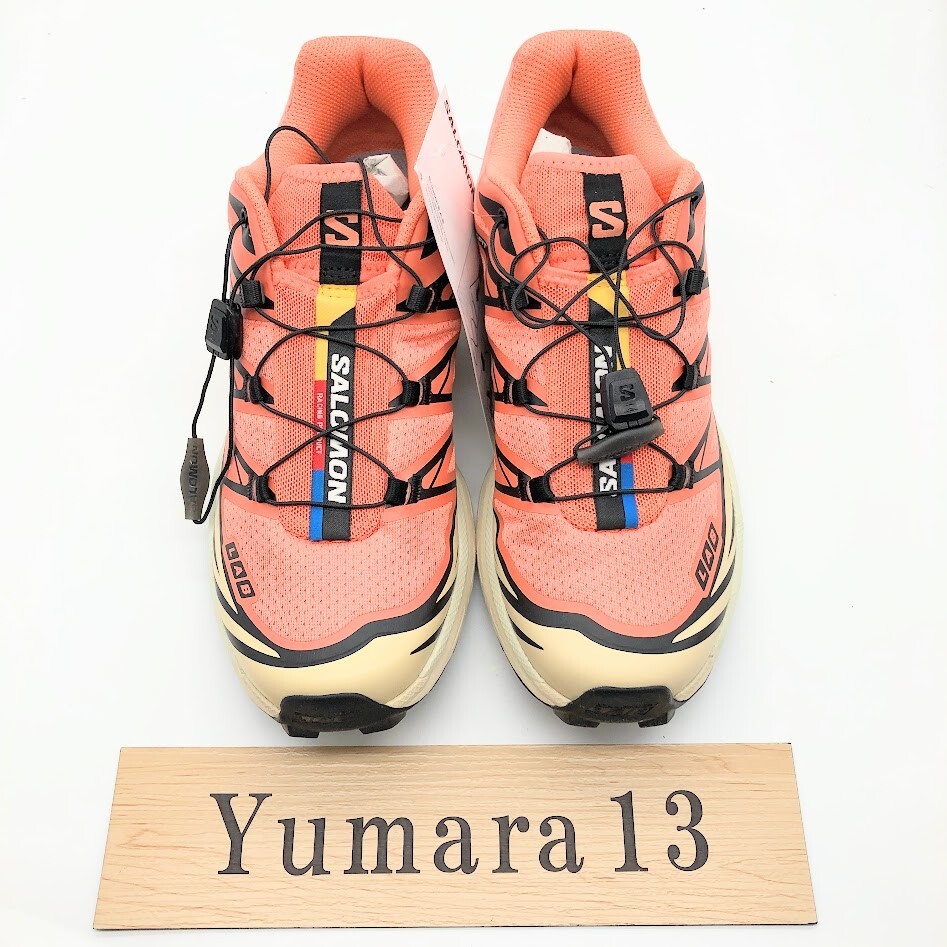 Salomon XT-6 Living Coral Black Cement L47445000 Men's Size