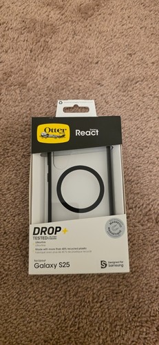 OtterBox React Series Hülle für Samsung Galaxy S25 - Klar/Schwarz