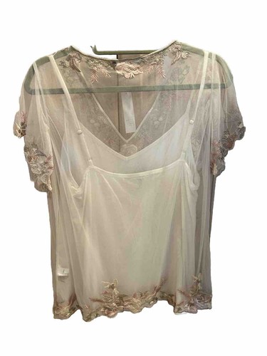 Top bordado White House Black Market Rose Mist talla XL NUEVO CON ETIQUETAS - Imagen 3 de 3