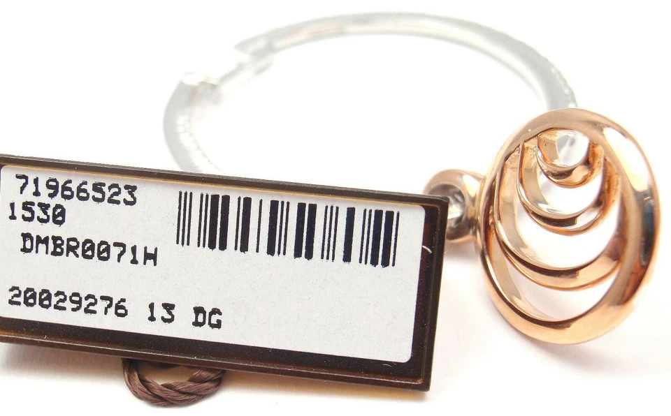 ¡Auténtico! Pendientes tipo argolla de diamantes de oro rosa/blanco de 18 k Damiani Foto 4 de 4