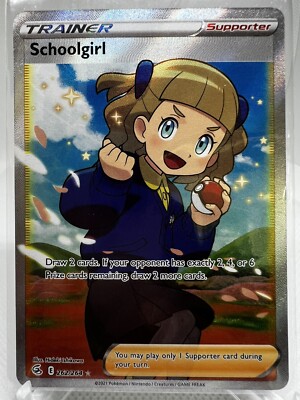 schoolgirl pokemon card price [PSA 10] {078/067} FA/SCHOOLGIRL draw 2 more cards Schoolgirl 262/264 Fusion Strike NM