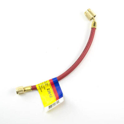 Yellow Jacket 22612 12'', Red, Plus II 1/4'' Hose w/ Sealright Fitting