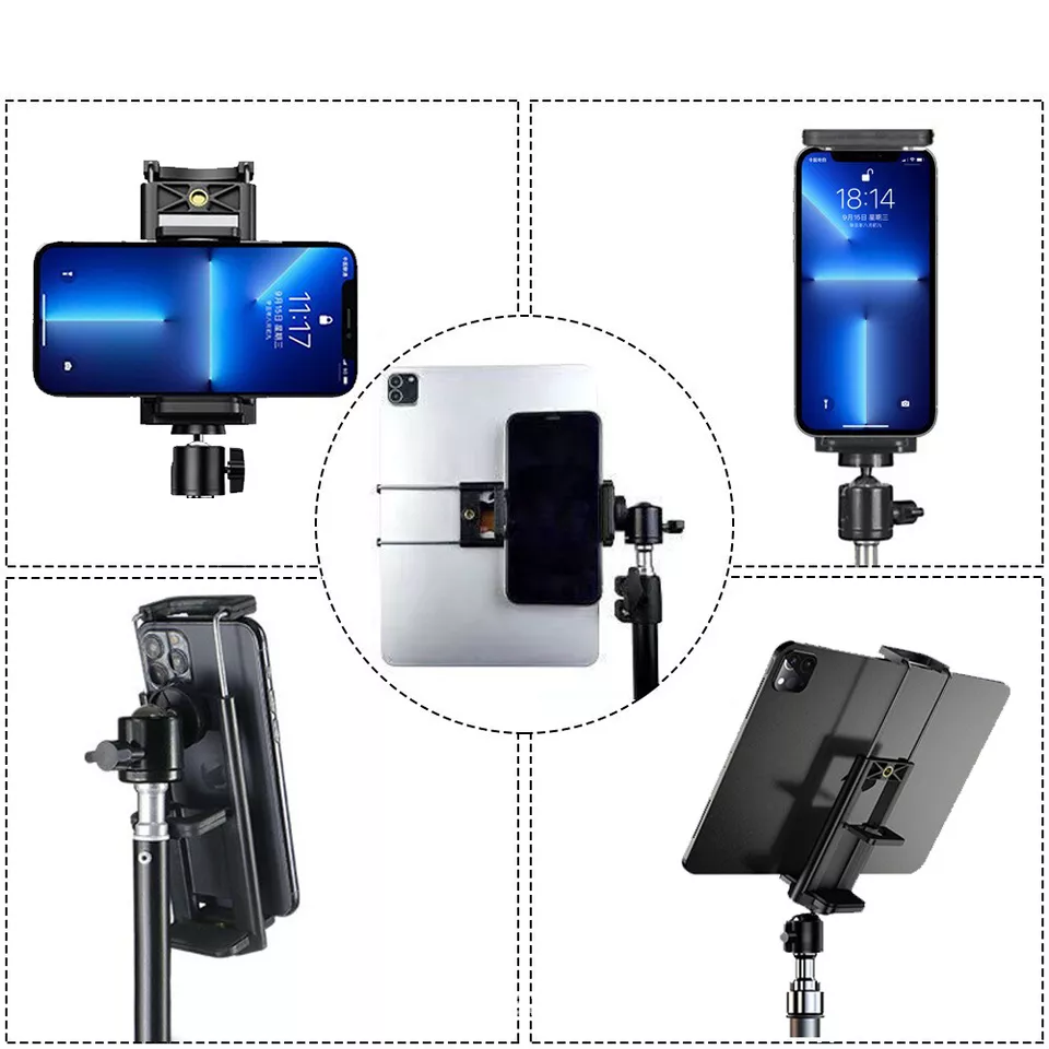 66.9" Tablet Floor Stand Tripod Holder Bracket Adjustable Phone For 7" -11" ipad - Image 3 of 4