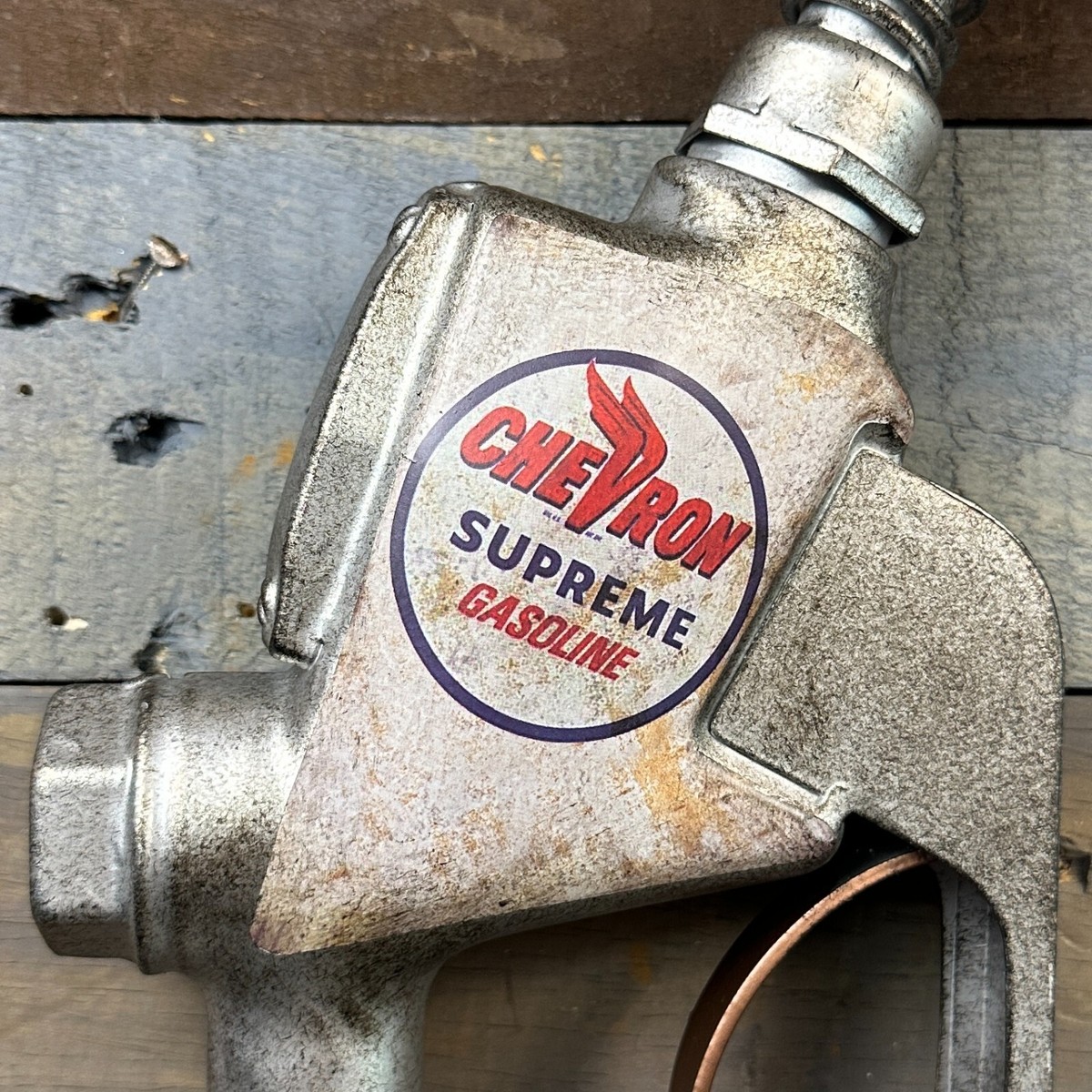 Chevron Supreme Gas Pump Nozzle Wall Decor With Retro Vintage
