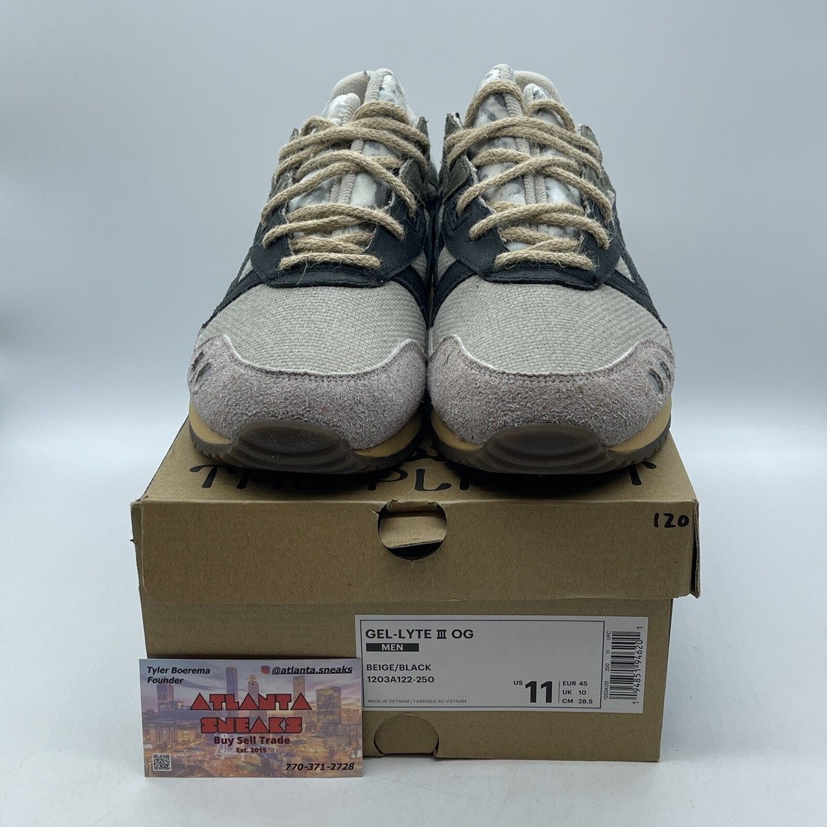 Size 10 - ASICS Sivasdescalzo x Gel Lyte 3 Rewind Waste Blue Suede