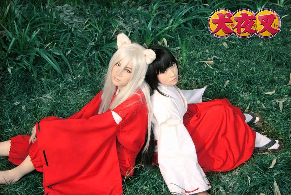 INUYASHA Half Demon Red Kimono Suit Outfit Adult Costume for Cosplay & Halloween - Image 4 of 4