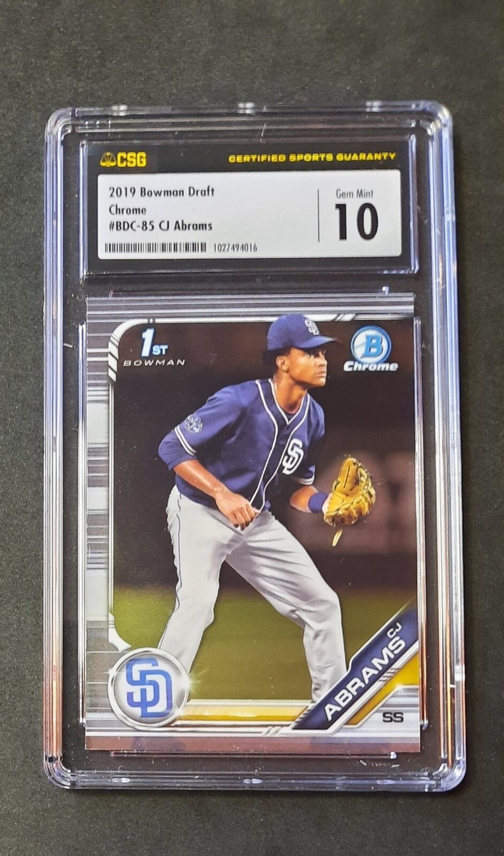 CJ Abrams 2019 1st Bowman Chrome CGC 10 Washington Nationals | eBay