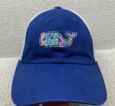 Vineyard Vines Trucker Hat Mens Snapback Blue White Floral