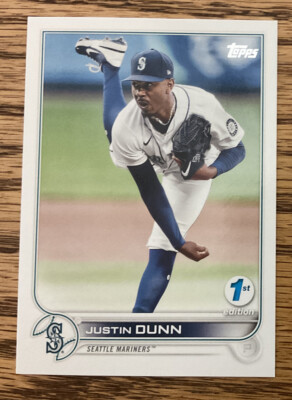 2022 Topps Series 1 First 1st Edition Base Card Justin Dunn Mariners