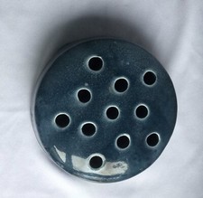 WELLER Teal Blue Flower Frog 11 Holes 4" Round