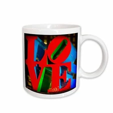 3dRose Sculpture LOVE Philadelphia Mug