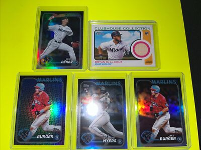 2024 Topps Series 1 Jake Burger Easter Foil Parallel | Eury Perez Rainbow Foil