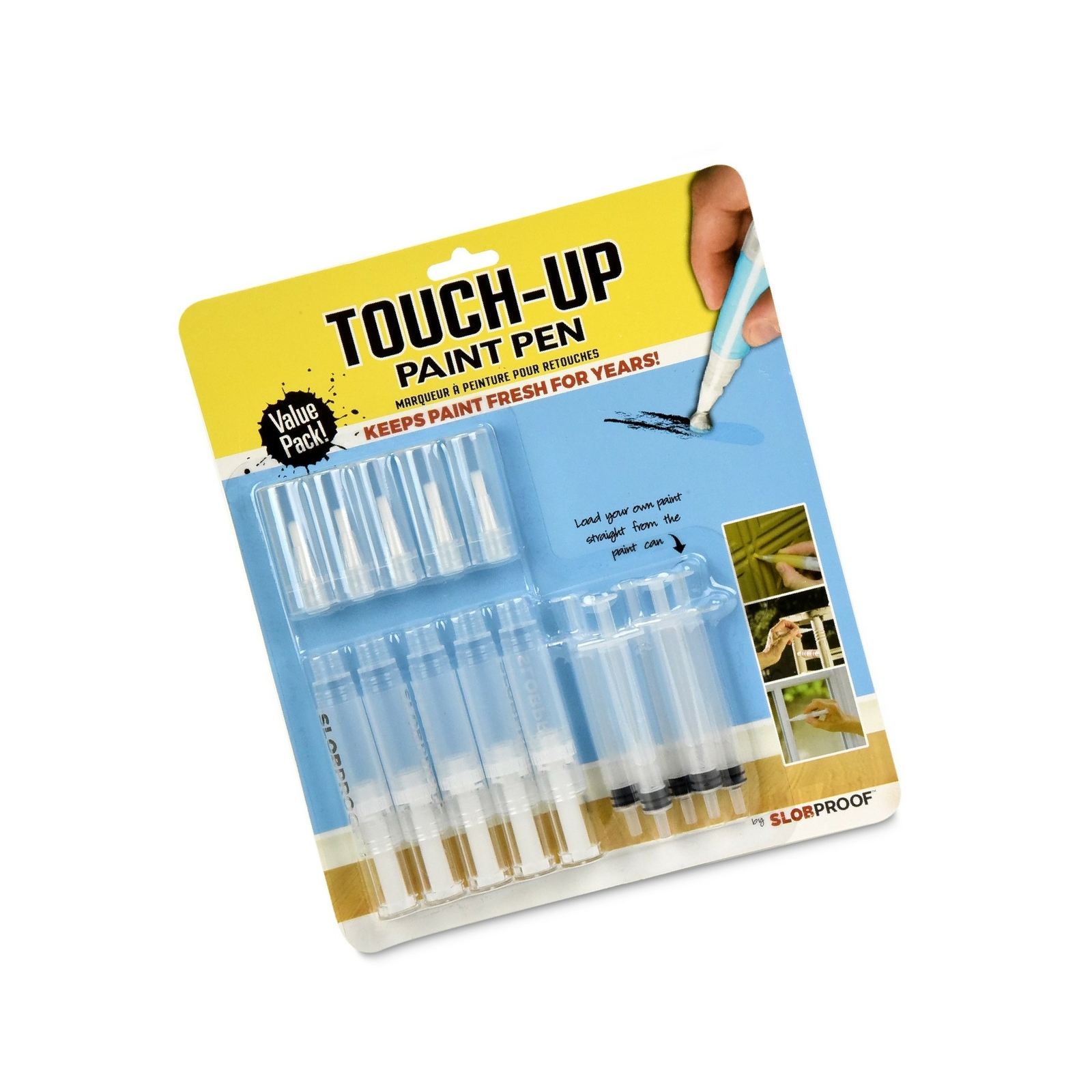 Slobproof Touch Up Paint Pen Fillable Paint Brush Pens for Wall Paint