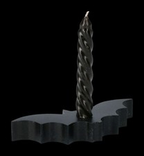 Kerzenhalter - Fledermaus Relief - Gothic Kerzenständer Deko