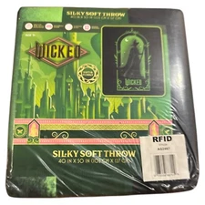 Wicked Elphaba Silhouette Frame Throw Blanket 40" x 50" Silky SUPER SOFT