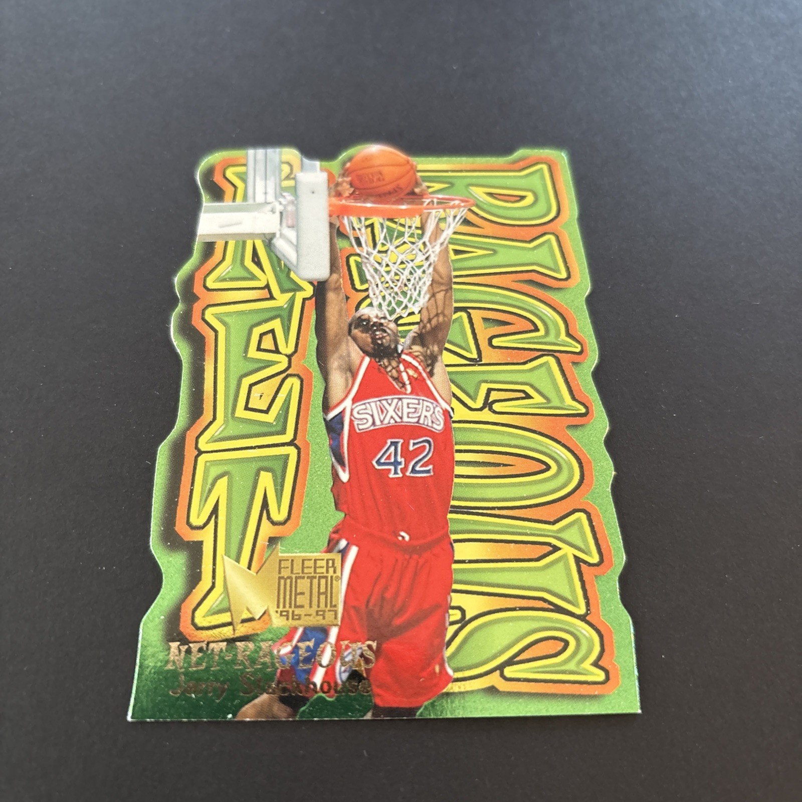 1996-97 Metal Net-Rageous #9 Jerry Stackhouse! 76ERS