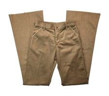 Lee Vintage 1970s Brown Velvet Bell Bottoms Womens Size 26x36 Talon