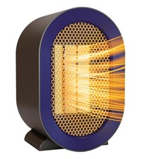 Portable Electric Space Heater - Matte Purple PTC Ceramic Heater with Thermos...
