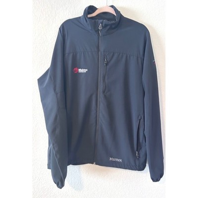 Marmot Softshell Lightweight Windbreaker Black Full Zip Jacket Men's XL TG