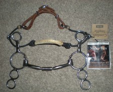 Myler 6" 3 Ring Combination Bit Low Port Comfort Snaffle MB 04 - Natural Rawhide