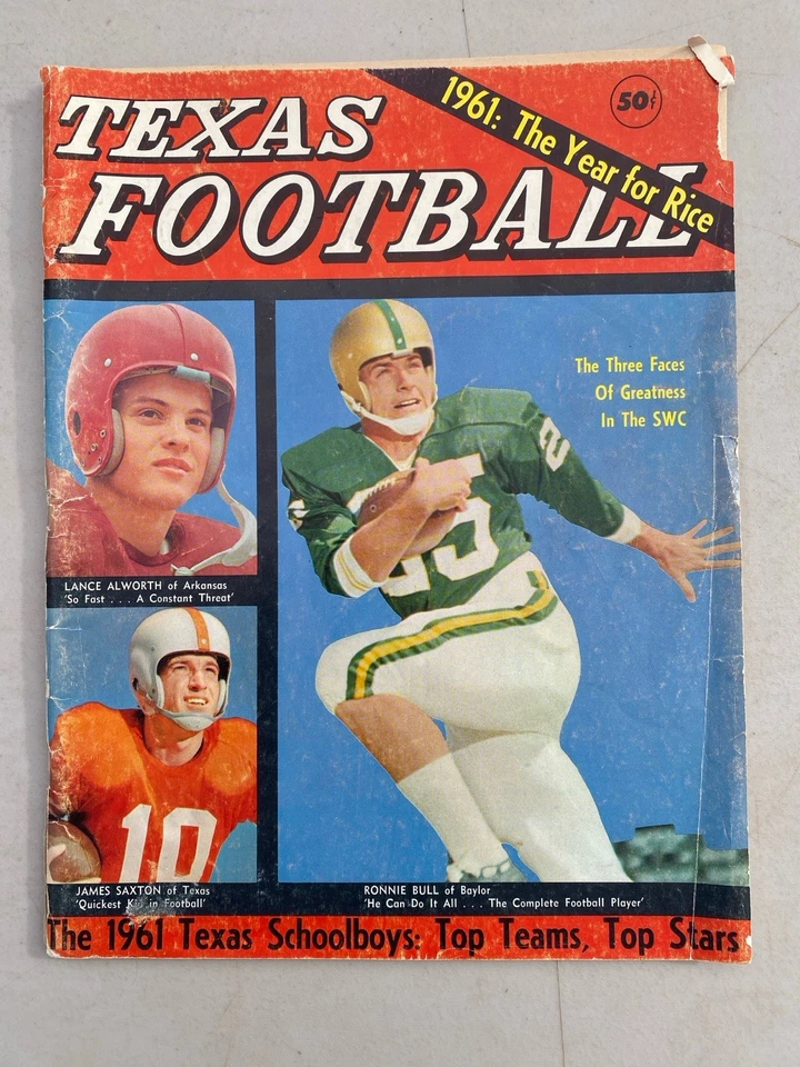 Texas Football Dave Campbell 1961 - Image 1 of 4