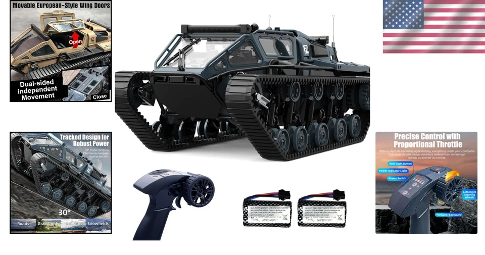 Tanque militar sobre orugas escala 1:12 RC - camión todoterreno RC Foto 2 de 4