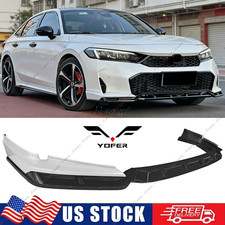 For Honda Civic 2025 Yofer Platinum White Pearl Front Bumper Lip Chin Spoiler