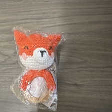 Handmade Crocheted Fox Stuffed Animal Plush Toy, Small 6-14 in, Ages 3-5