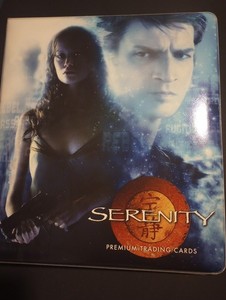 SERENITY PREMIUM TRADING CARD PADDED BINDER W/DEALER SHEET, COMPLETE 72 CARD SET