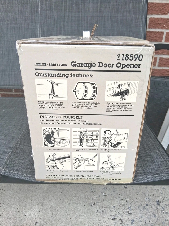 Vintage Sears Best Craftsman 1/2 HP Garage Door Opener 139.18590 New Open Box - Image 4 of 4